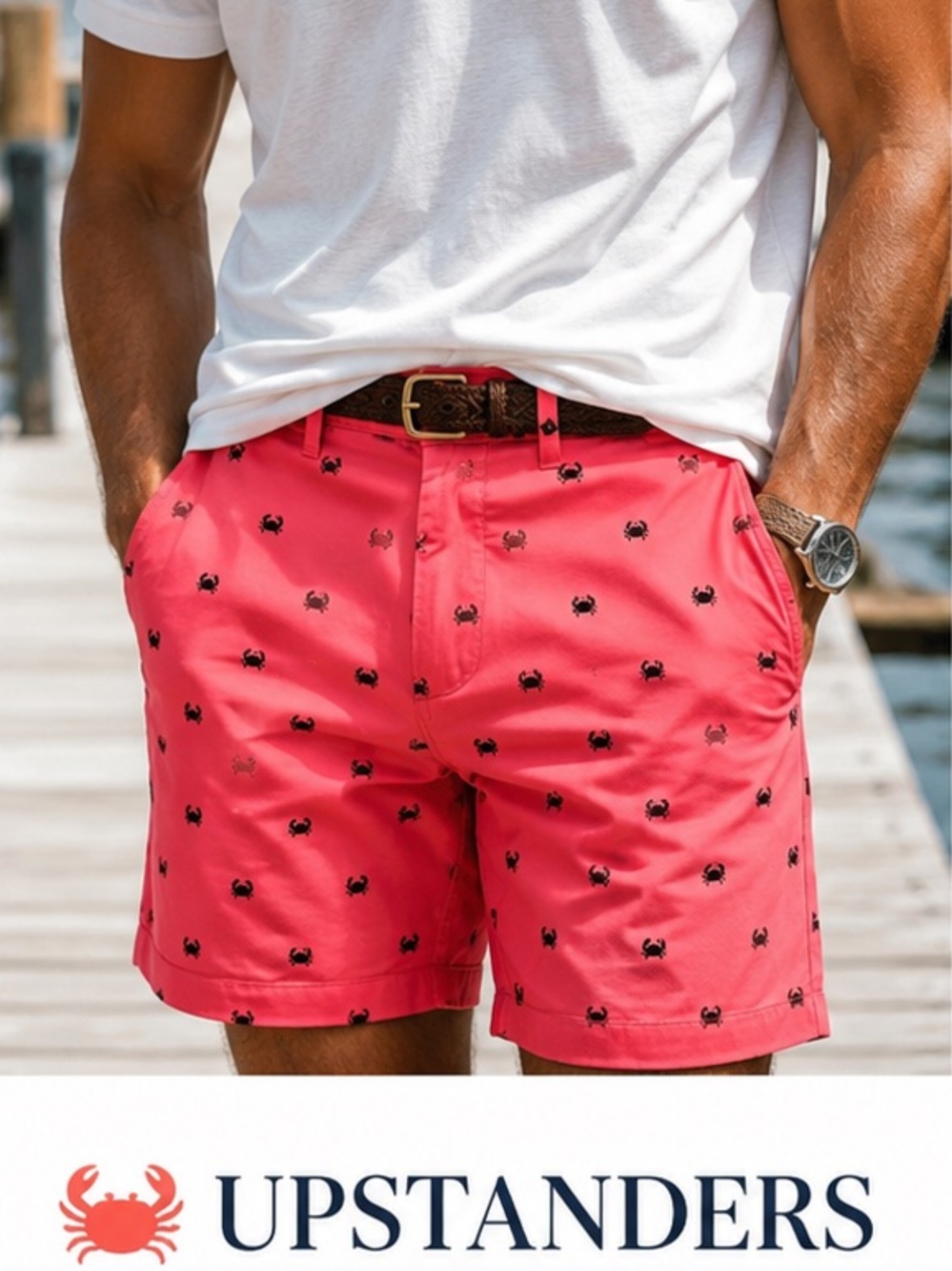 🦀Upstanders,36,The Cutest Crab, Flat-Front Shorts, Excellent Condition,Flex